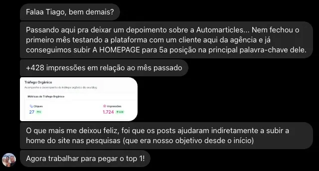 Resultado Daniel no Google