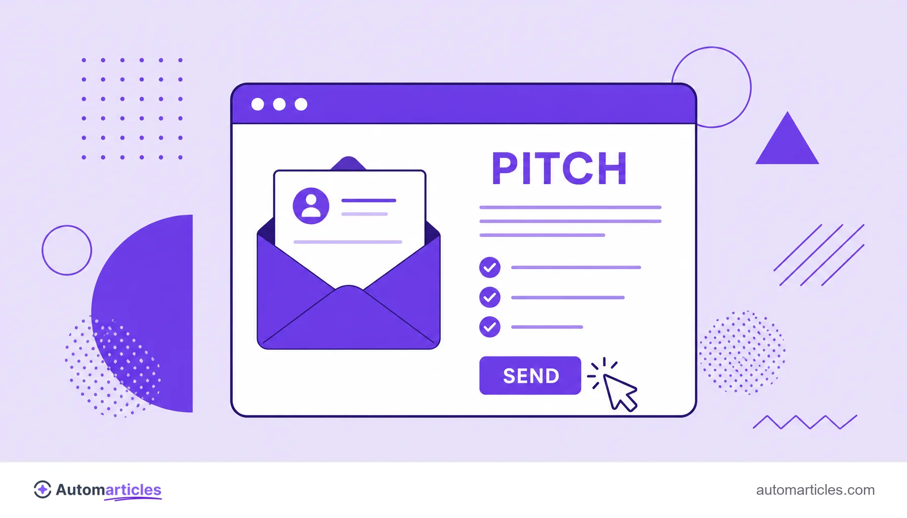 Illustration of a personalized pitch email with topic ideas to propose a guest post to a site.